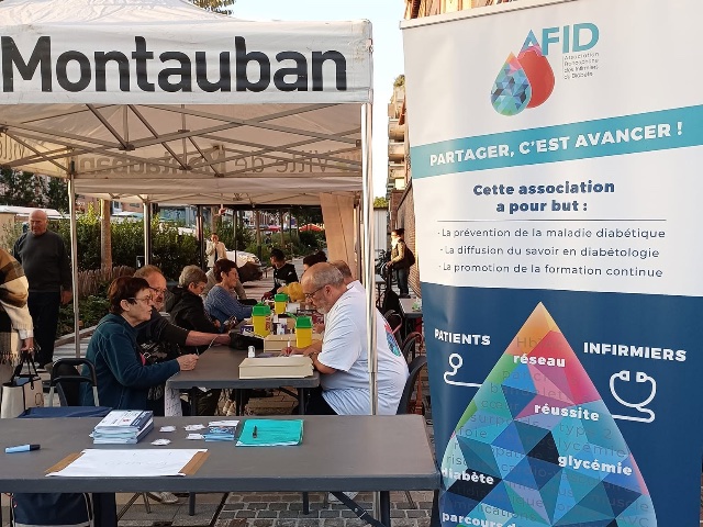 Stand de dépistage de l'AFID à Montauban